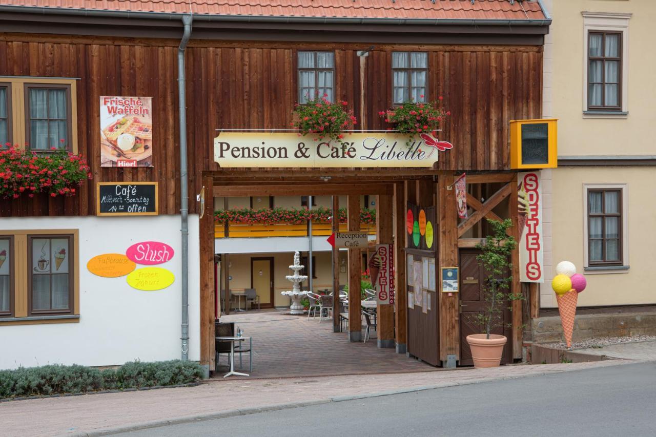 Pension-Café-Libelle Elxleben bei Arnstadt Esterno foto